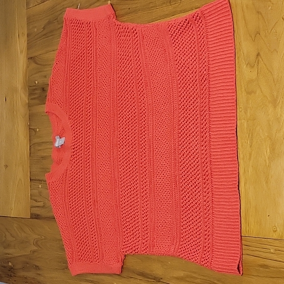 Chico's size 3 orange short sleeved sweater - Picture 1 of 7